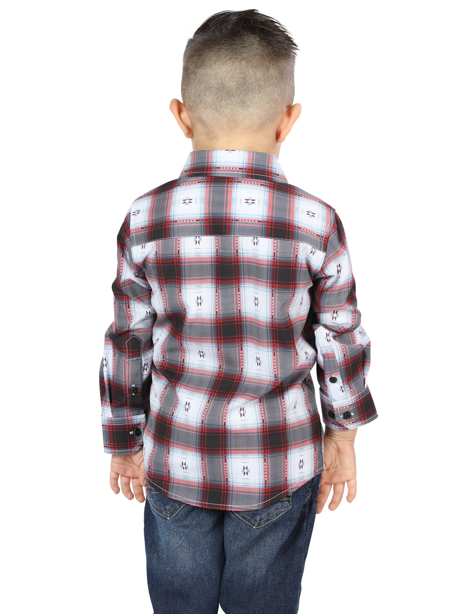 El Senor de los Cielos Kids Black/Red Casual Long-Sleeve Shirt 44735