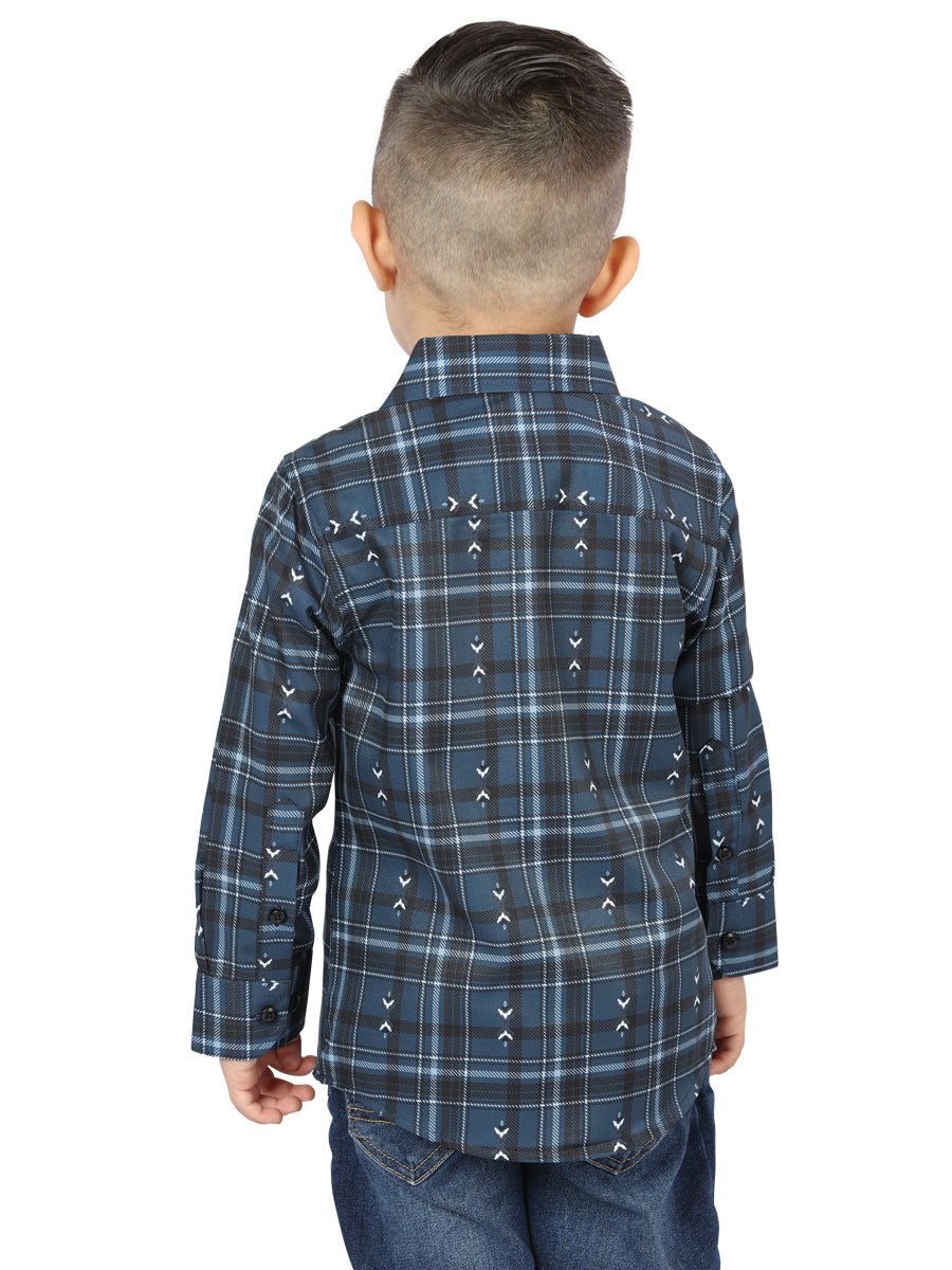 El Senor de los Cielos Kids Navy/White Casual Long-Sleeve Shirt 44740