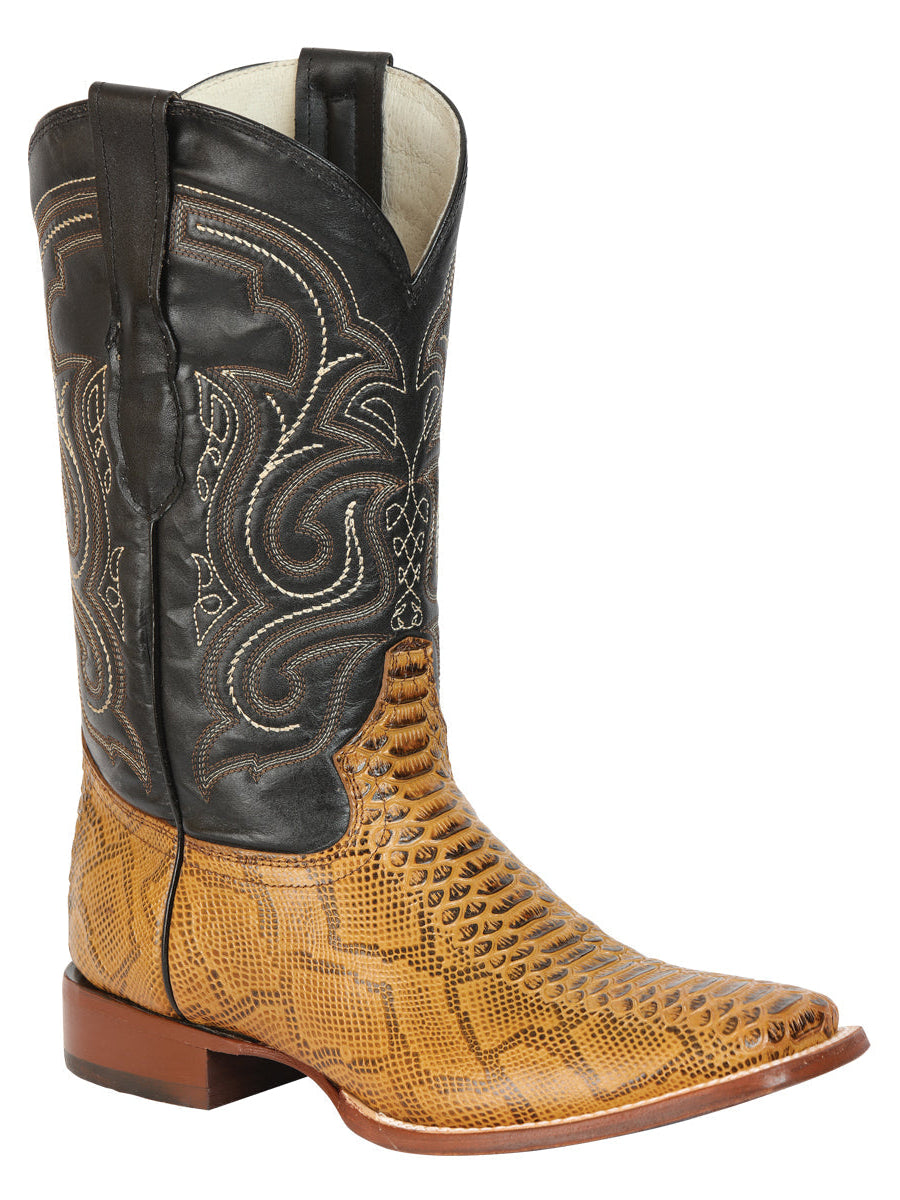 El General Men’s Python Imitation Rodeo Boots - Honey 45434