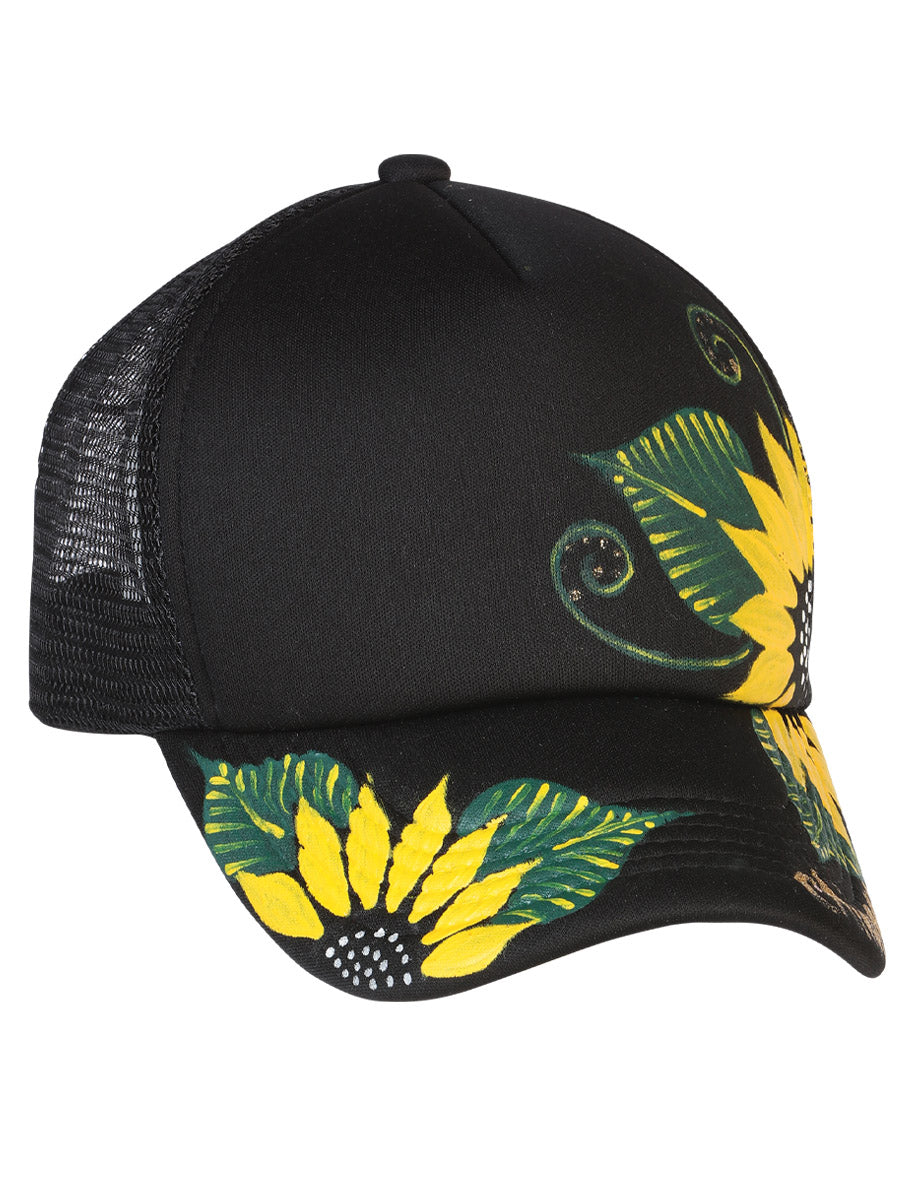 Artisanal Hand Painted Hat - Black 602671
