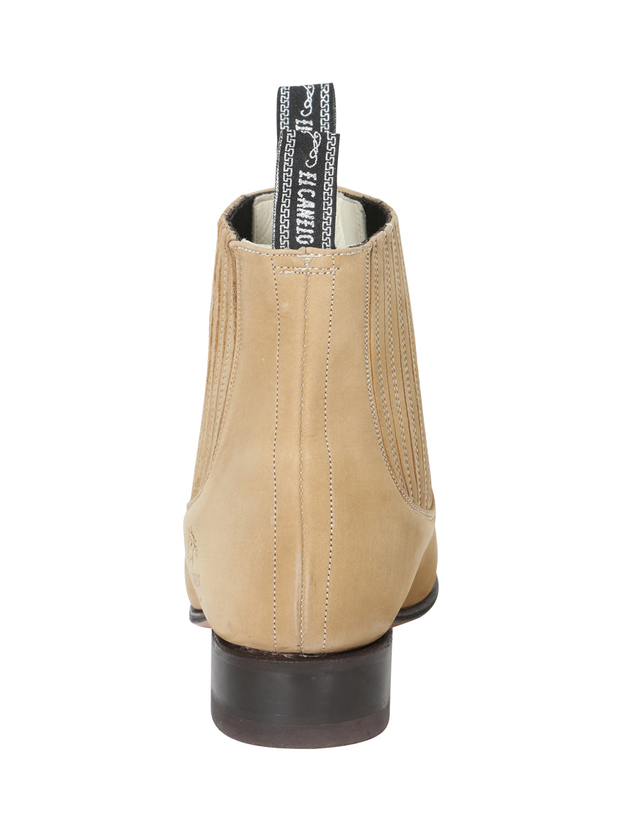 El Canelo "Plata" Premium Charro Ankle Boot – Atlas Sand – Style 228