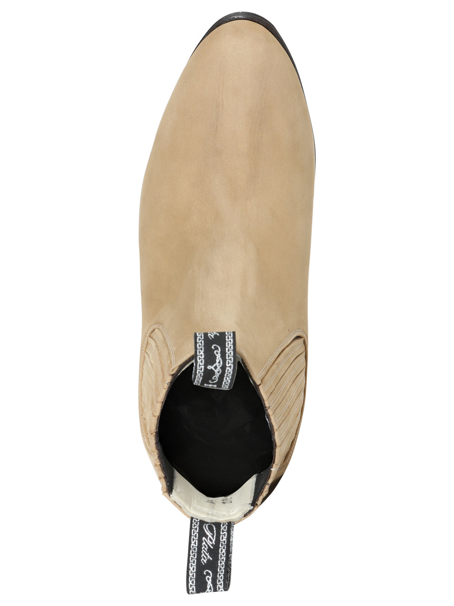 El Canelo "Plata" Premium Charro Ankle Boot – Atlas Sand – Style 228