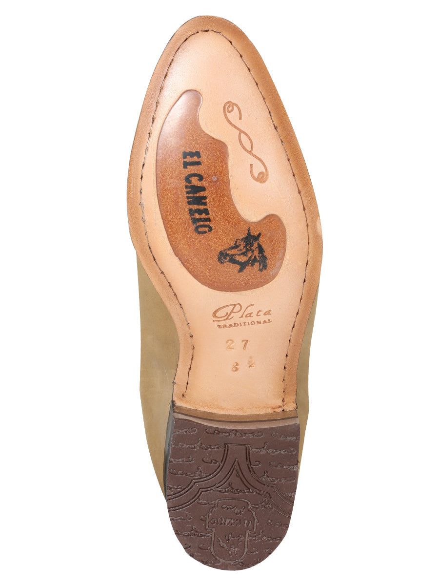 El Canelo "Plata" Premium Charro Ankle Boot – Atlas Sand – Style 228