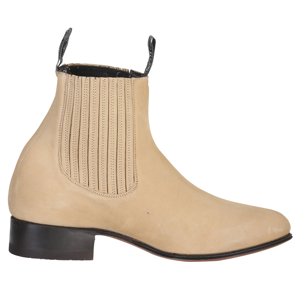 El Canelo "Plata" Premium Charro Ankle Boot – Atlas Sand – Style 228