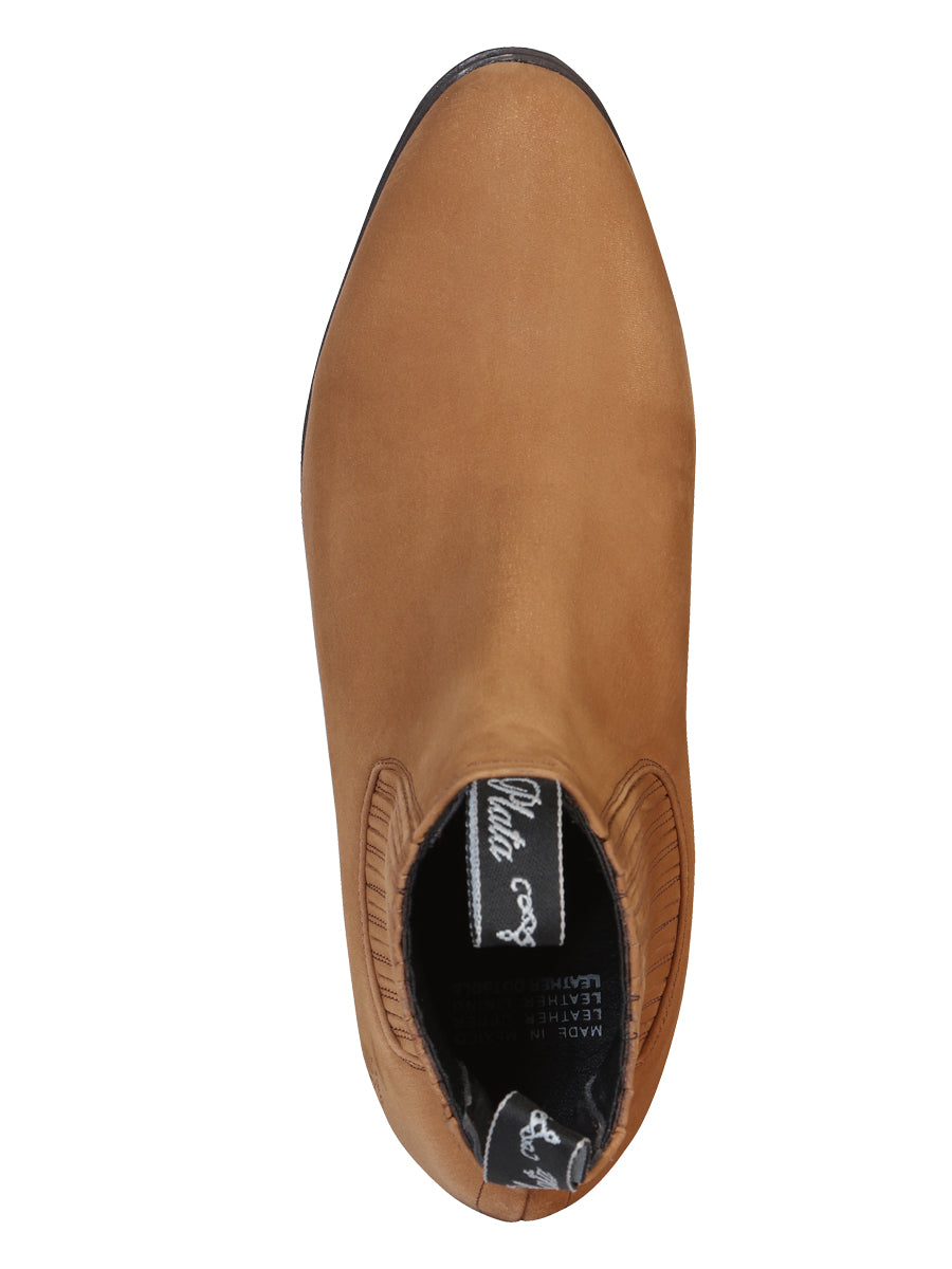 El Canelo "Plata" Premium Charro Boot - Leather  Nobuck Topo 231