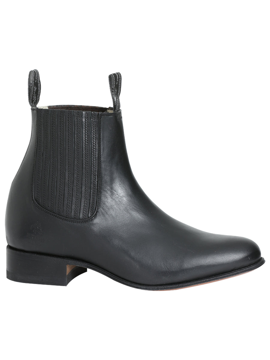 El Canelo "Plata" Premium Charro Ankle Boot – Atlas Black – Style 232