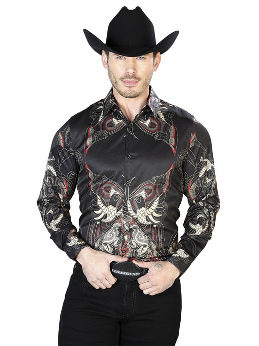 Black Casual Long Sleeve Shirt 43669