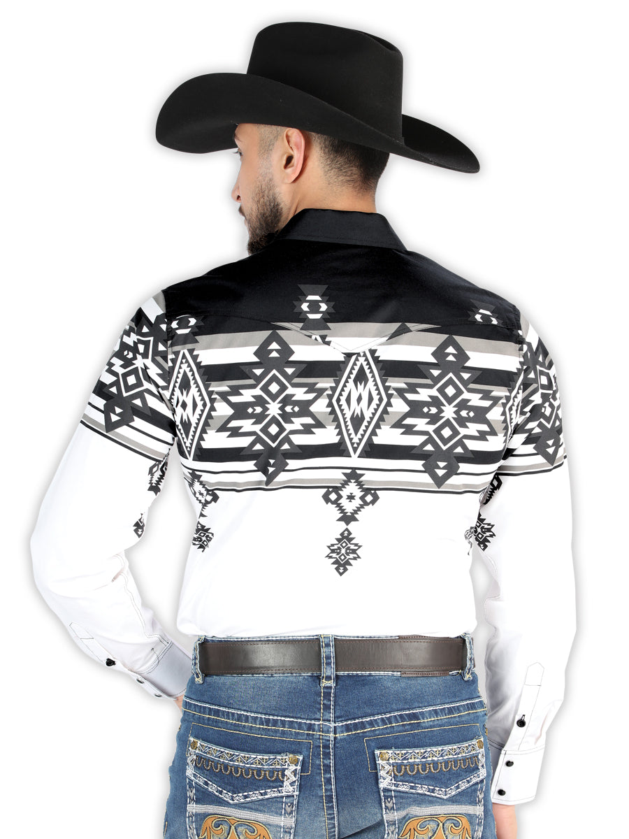 El Senor de los Cielos Men's Western Long Sleeve Shirt - Black 44496
