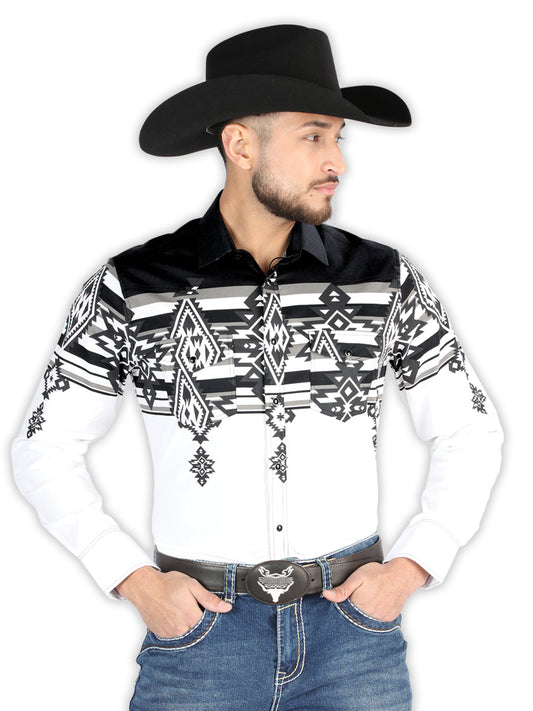 El Senor de los Cielos Men's Western Long Sleeve Shirt - Black 44496