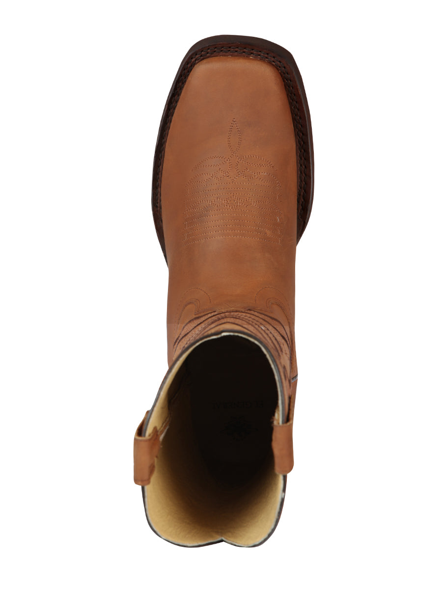 El General Men’s Leather Cowboy Boot – Crazy Kansas Honey (Square Toe) – Style 44657