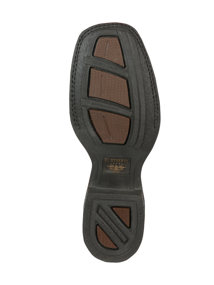 El General Men’s Leather Cowboy Boot – Crazy Kansas Honey (Square Toe) – Style 44657