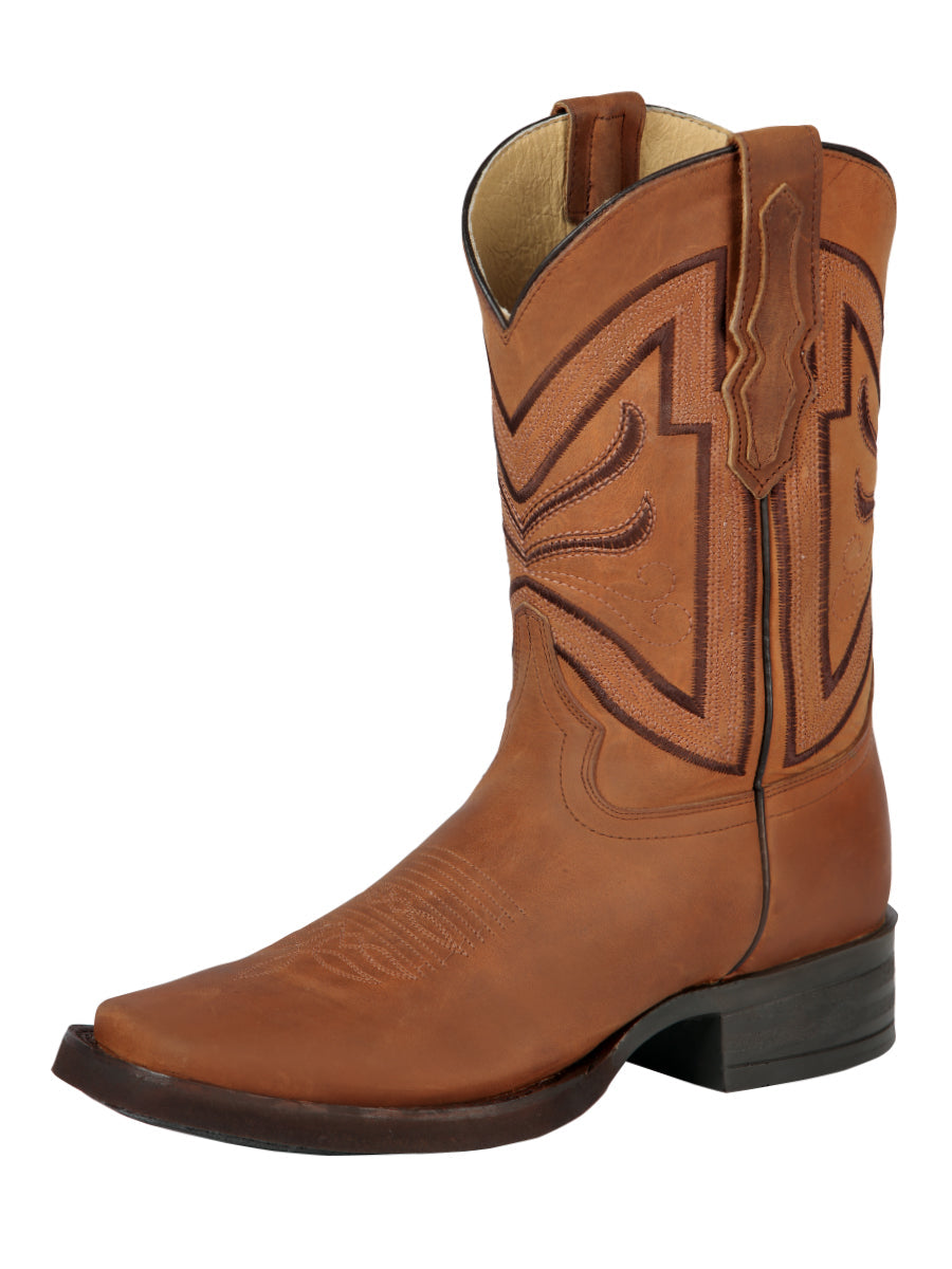 El General Men’s Leather Cowboy Boot – Crazy Kansas Honey (Square Toe) – Style 44657
