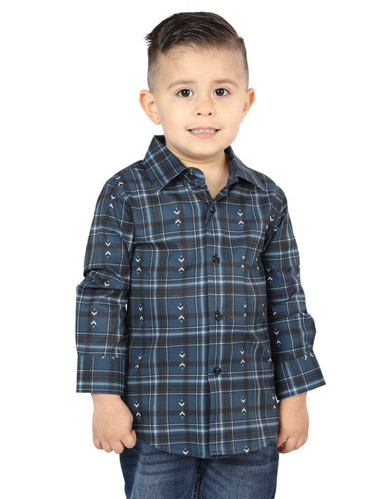 El Senor de los Cielos Kids Navy/White Casual Long-Sleeve Shirt 44740