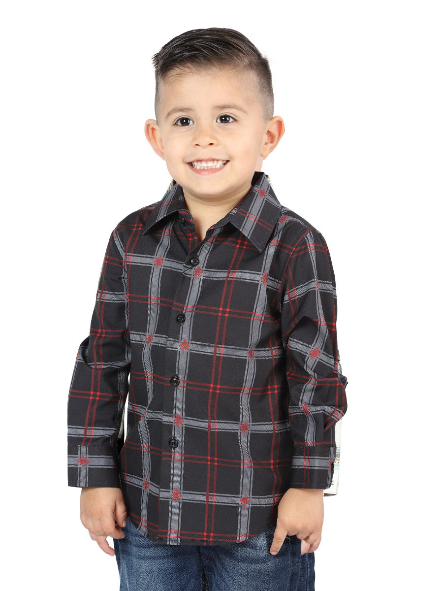 El Senor de los Cielos Kids Black/Gray Casual Long-Sleeve Shirt 44743