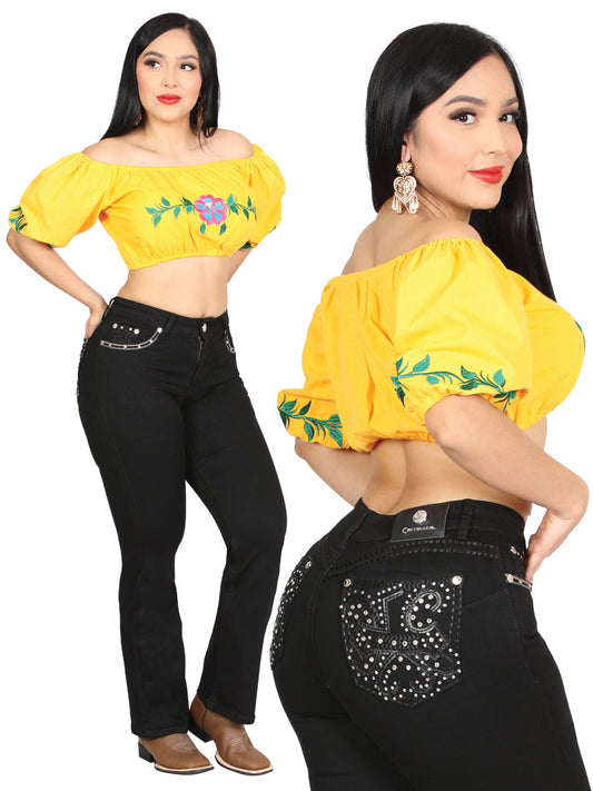 Centenario Hip-Up Bootcut Denim Jeans - Black 45320