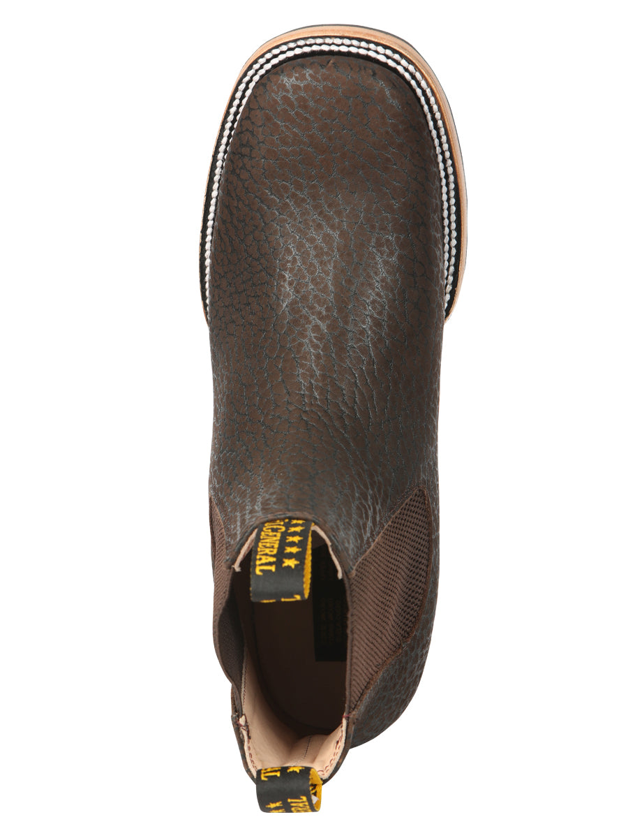 El General Men’s Ankle Boots - Premium Bull Shoulder Leather - Moka 45341