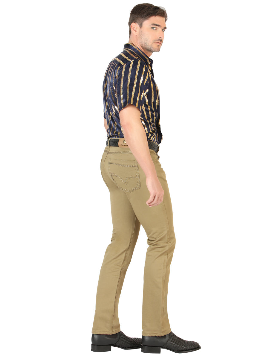 Centenario Skinny Boot Cut Pants - Khaki 45542