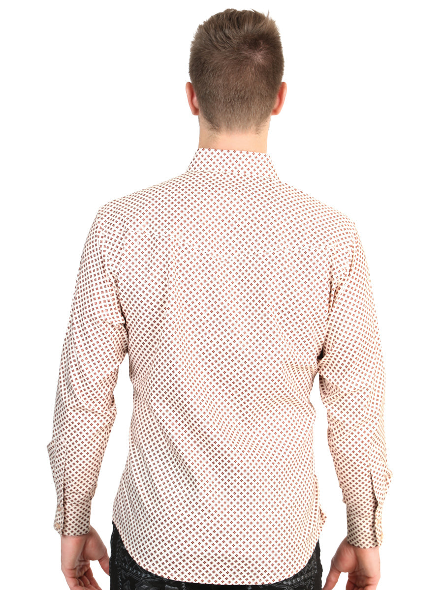 El General Men’s Long Sleeve Western Shirt - Khaki 45601