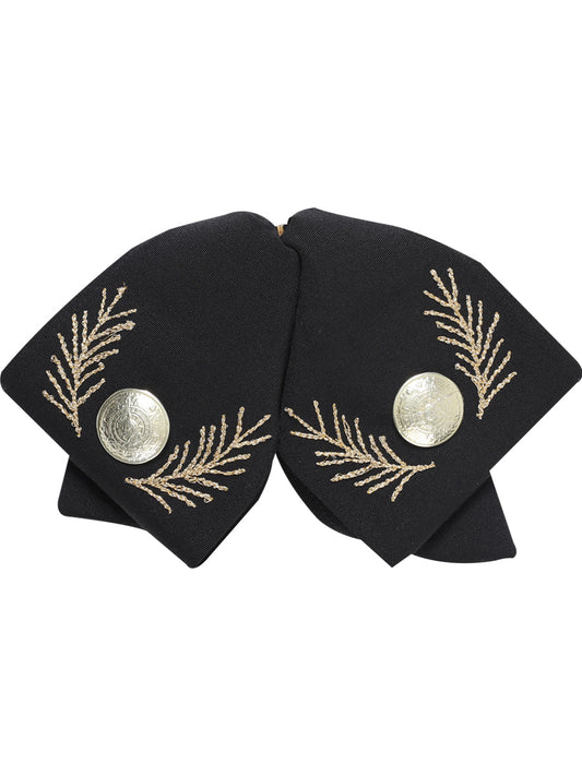 Adult 
Mexican Charro Bow Tie 100% Polyester Black/Gold 601107