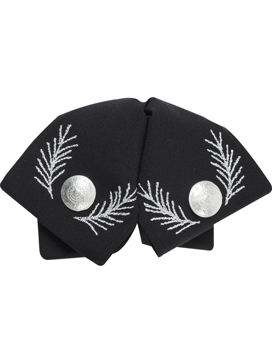Adult 
Mexican Charro Bow Tie 100% Polyester Black/Silver 601110