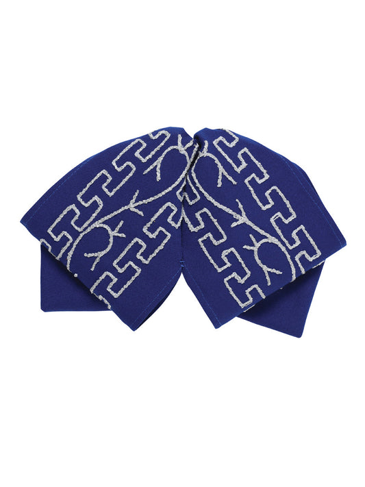 Adult 
Mexican Charro Bow Tie 100% Polyester Royal Blue/Silver 601115