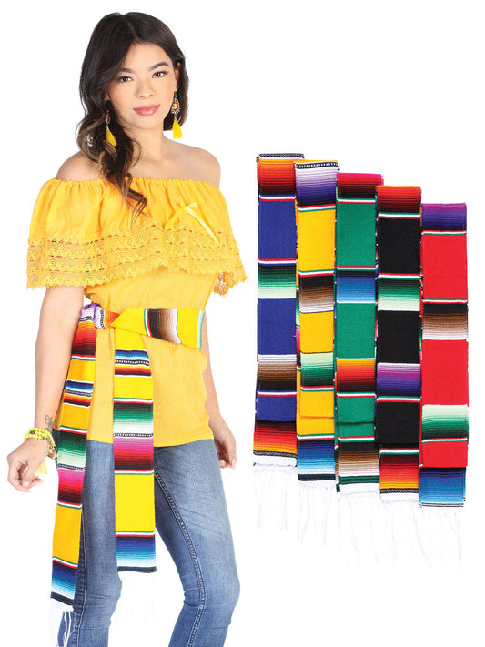 Artisanal Zarape Stole 50% Cotton, 50% Polyester Multicolor 602564